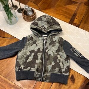 Tucker + Tate Camouflage Hoodie with Gray Sleeves